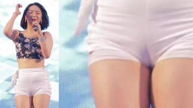 Kpop Yuri Tight short makes guy eruption